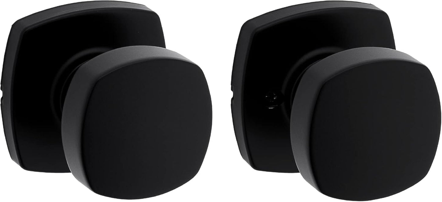 Kwikset Arroyo Knob Interior Passage Door Knob in Matte Black