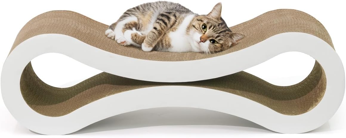 Infinity Cat Scratcher Lounger for Indoor Cats, Durable & Large