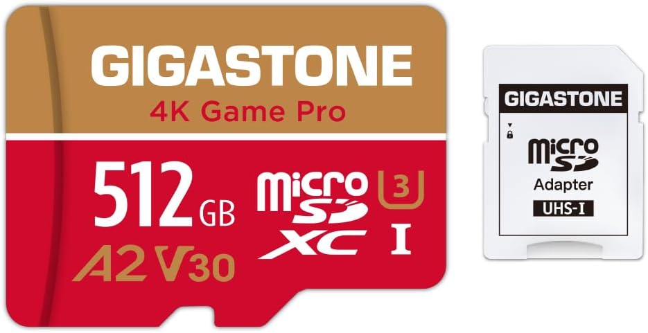 512GB Micro SD Card Game Pro | 5-Yrs Free Data Recovery - Gigastone