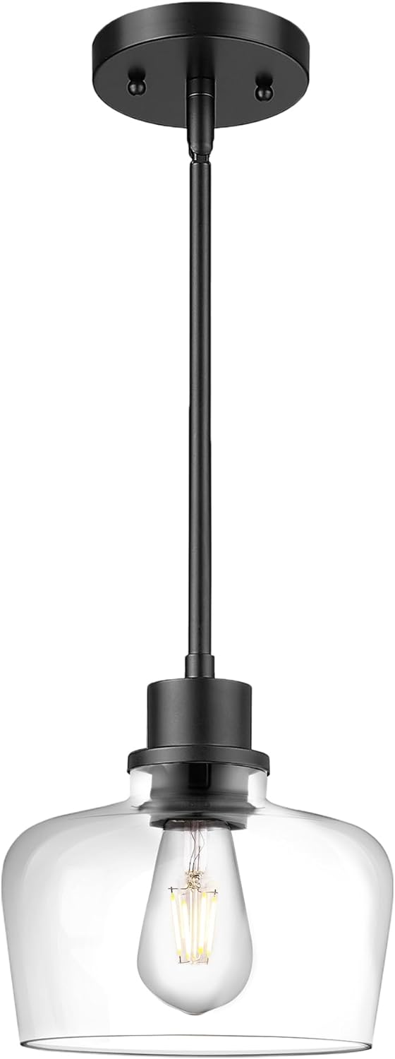 Emak Modern Black Pendant Lights for Kitchen and Dining Rooms