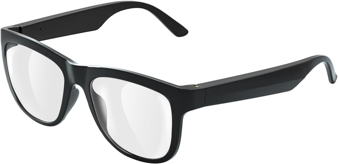 GenXenon Smart Glasses - Open Ear Sound with Mic, Blue Light Block