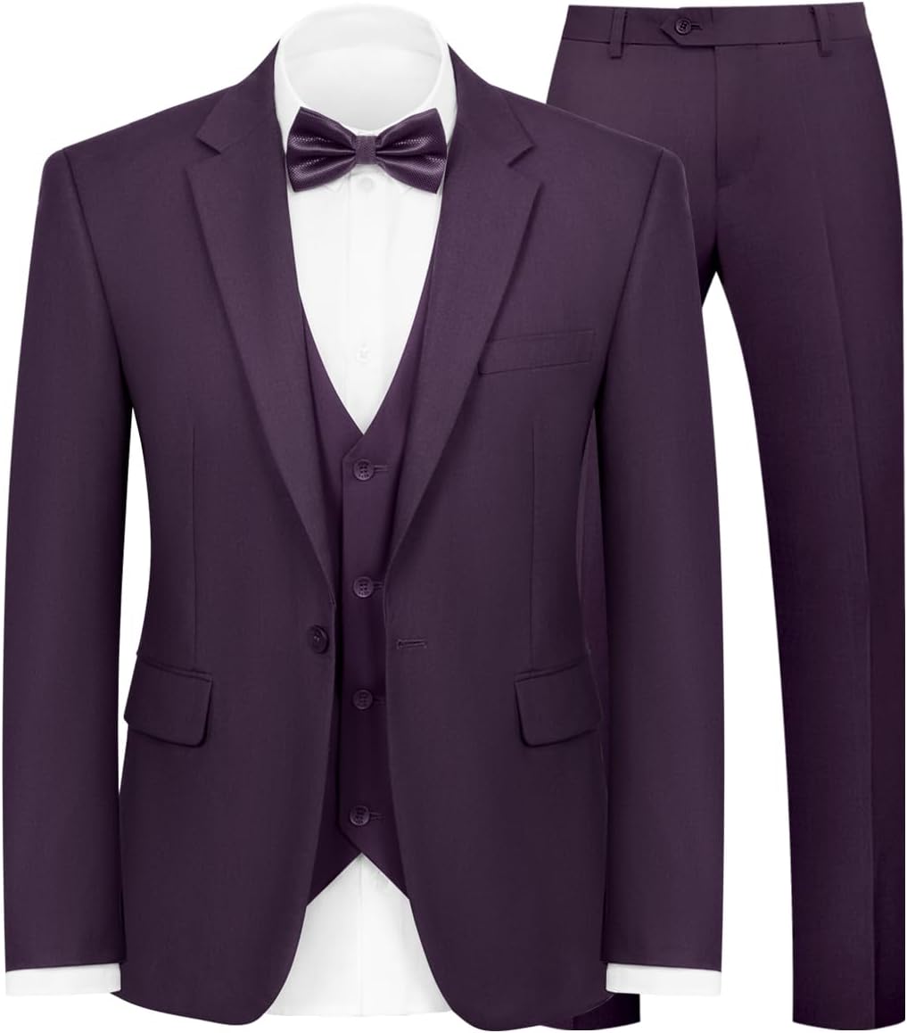 Men's 3-Piece Slim Fit Suit Set for Weddings and Parties