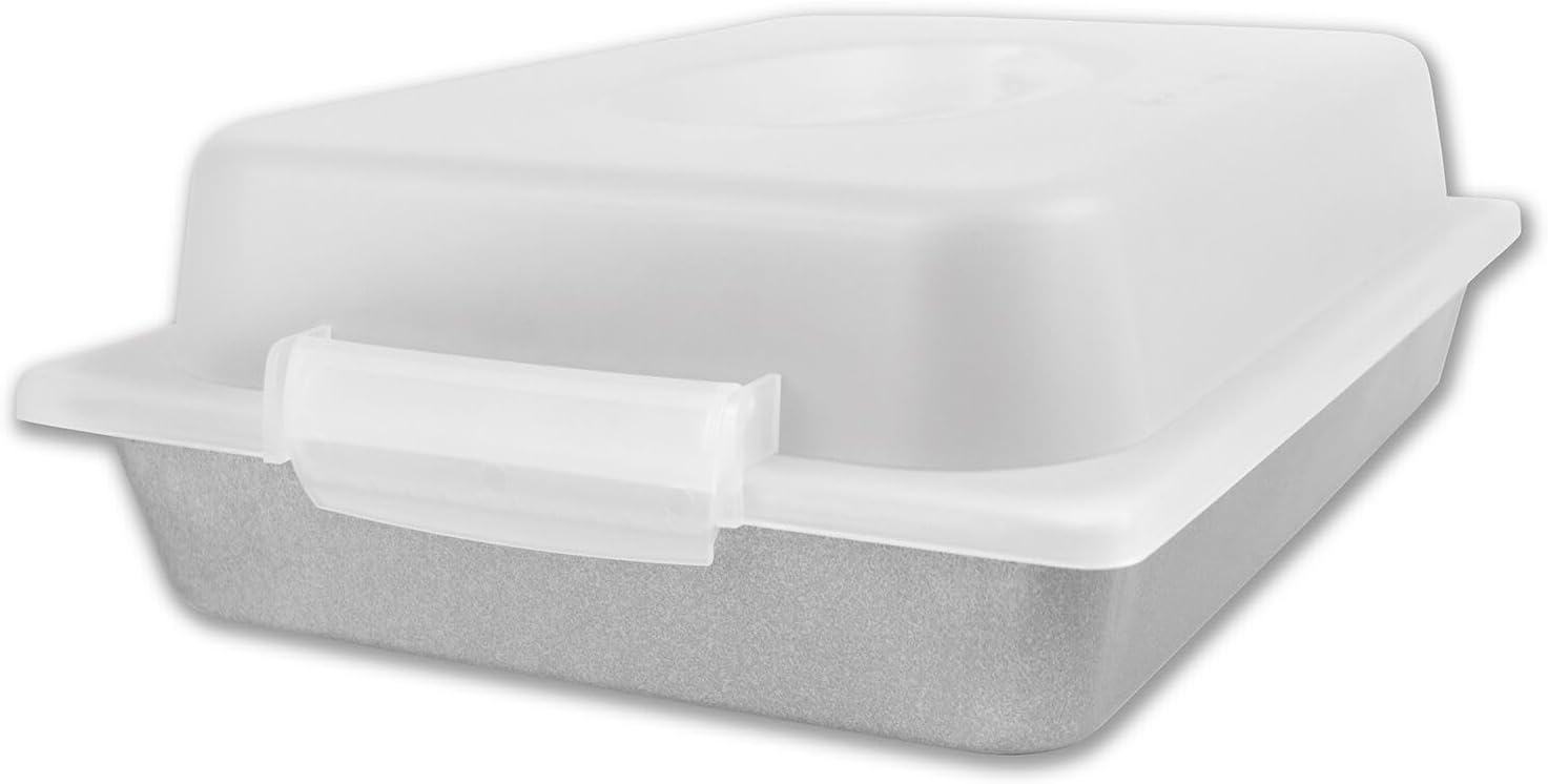 USA Pan Nonstick Rectangular Cake Pan with Lid for Baking