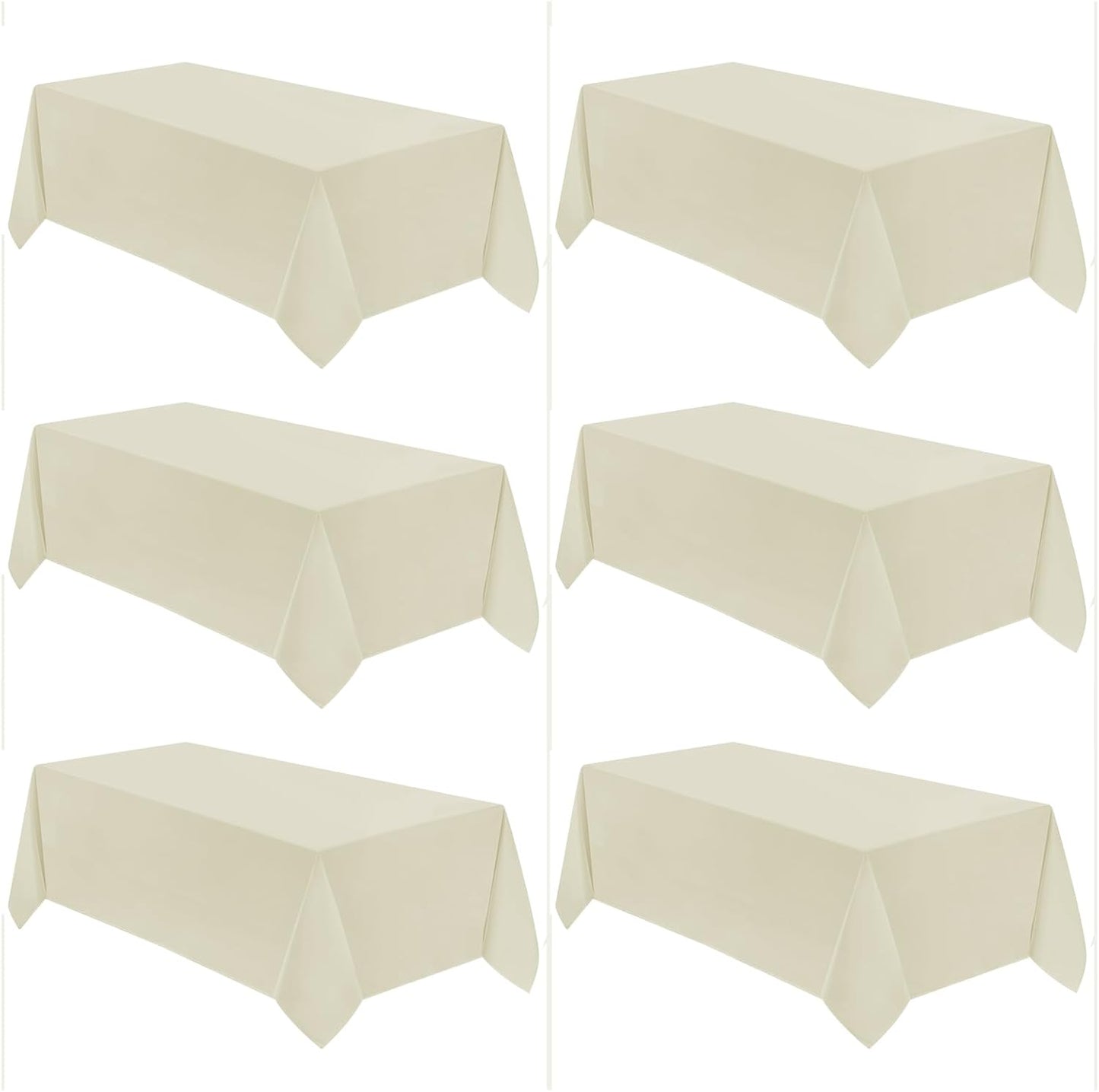 VidaFete 90x132 Inch Ivory Tablecloths for Elegant Events
