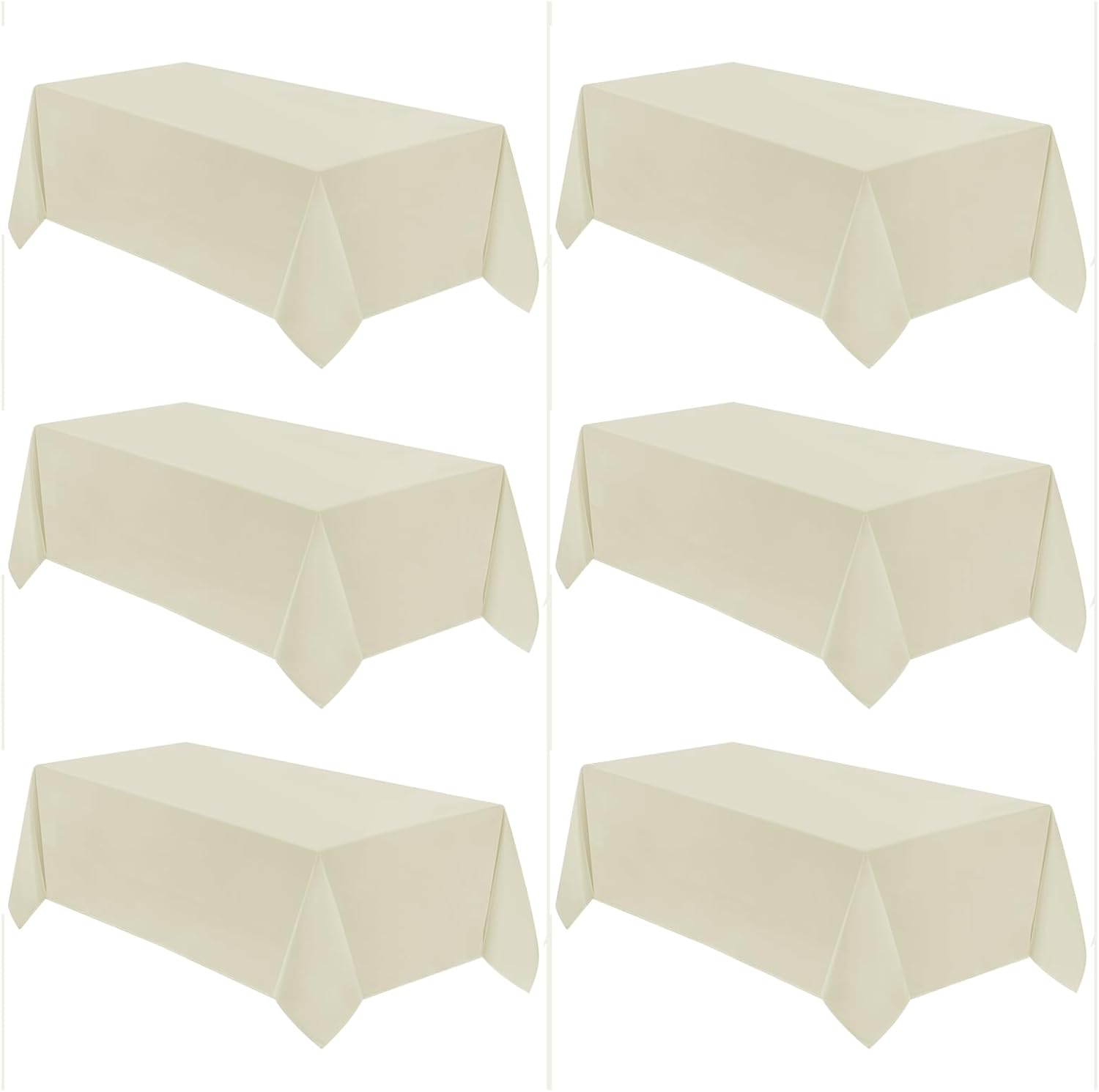 VidaFete 90x132 Inch Ivory Tablecloths for Elegant Events