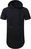 Men's Short Sleeve Fashion Athletic Hoodie - Lightweight Cotton S-5X