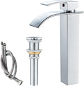 VOTON Vessel Sink Faucet Chrome Modern Tall Waterfall Design