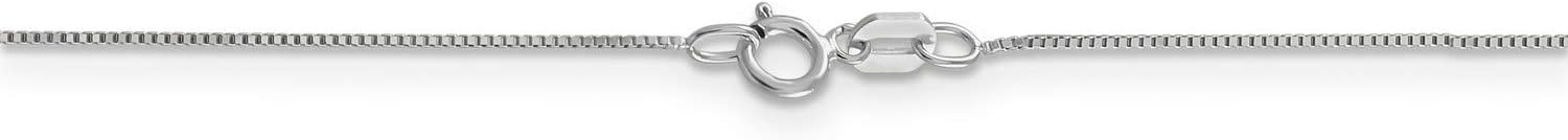 14k White Gold Classic Box Chain Necklace Bracelet or Anklet