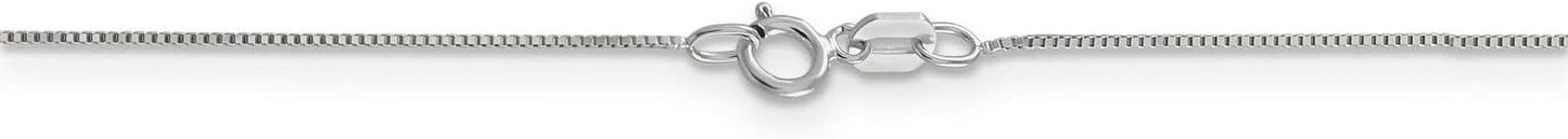 10k White Gold Classic Box Chain Necklace Bracelet or Anklet