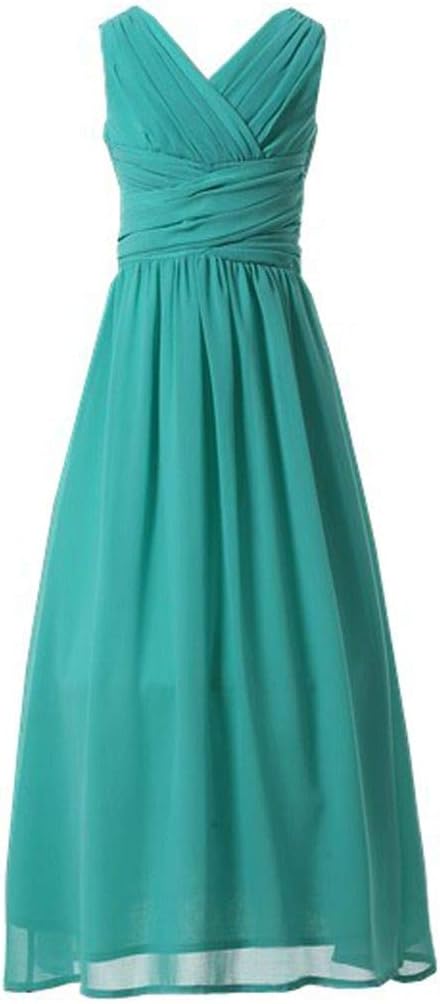 Juniors Long Bridesmaid Dress for Flower Girls and Parties