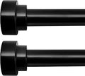 Time Forest Small Curtain Rods 28 to 48 in 2 Pack - Modern Black