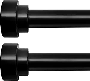 Time Forest Small Curtain Rods for Windows 28 to 48 Inch - 2 Pack