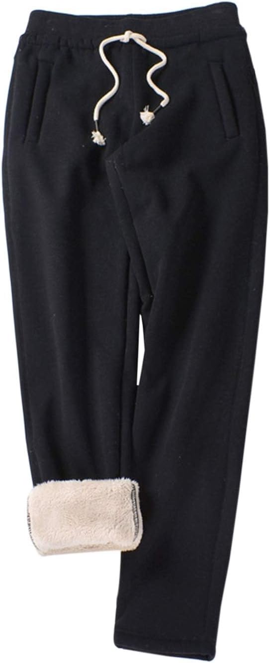Gihuo Women's Sherpa Lined Sweatpants for Winter Warmth