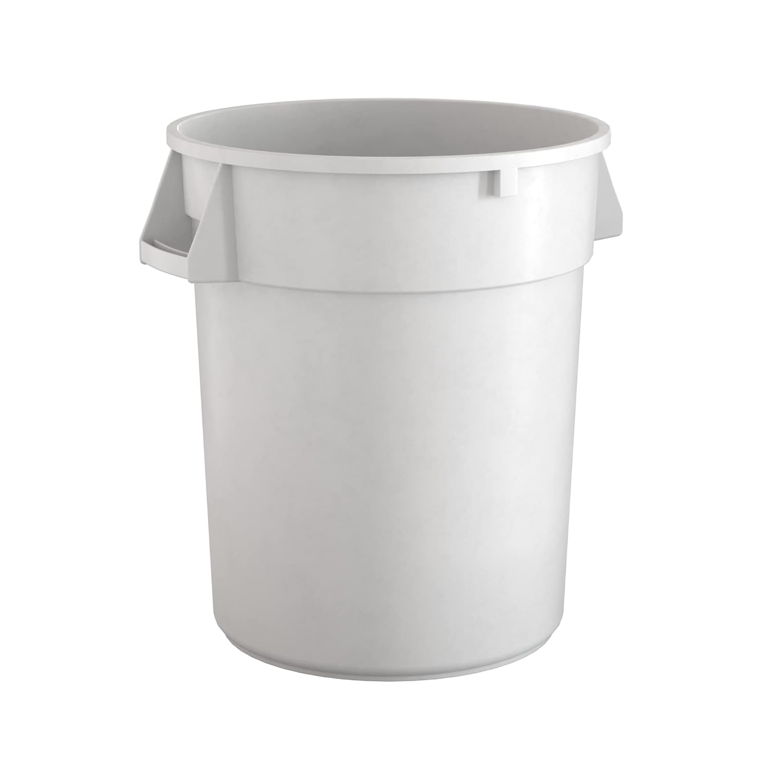 32 Gallon White Round Commercial Trash Can for Heavy-Duty Use