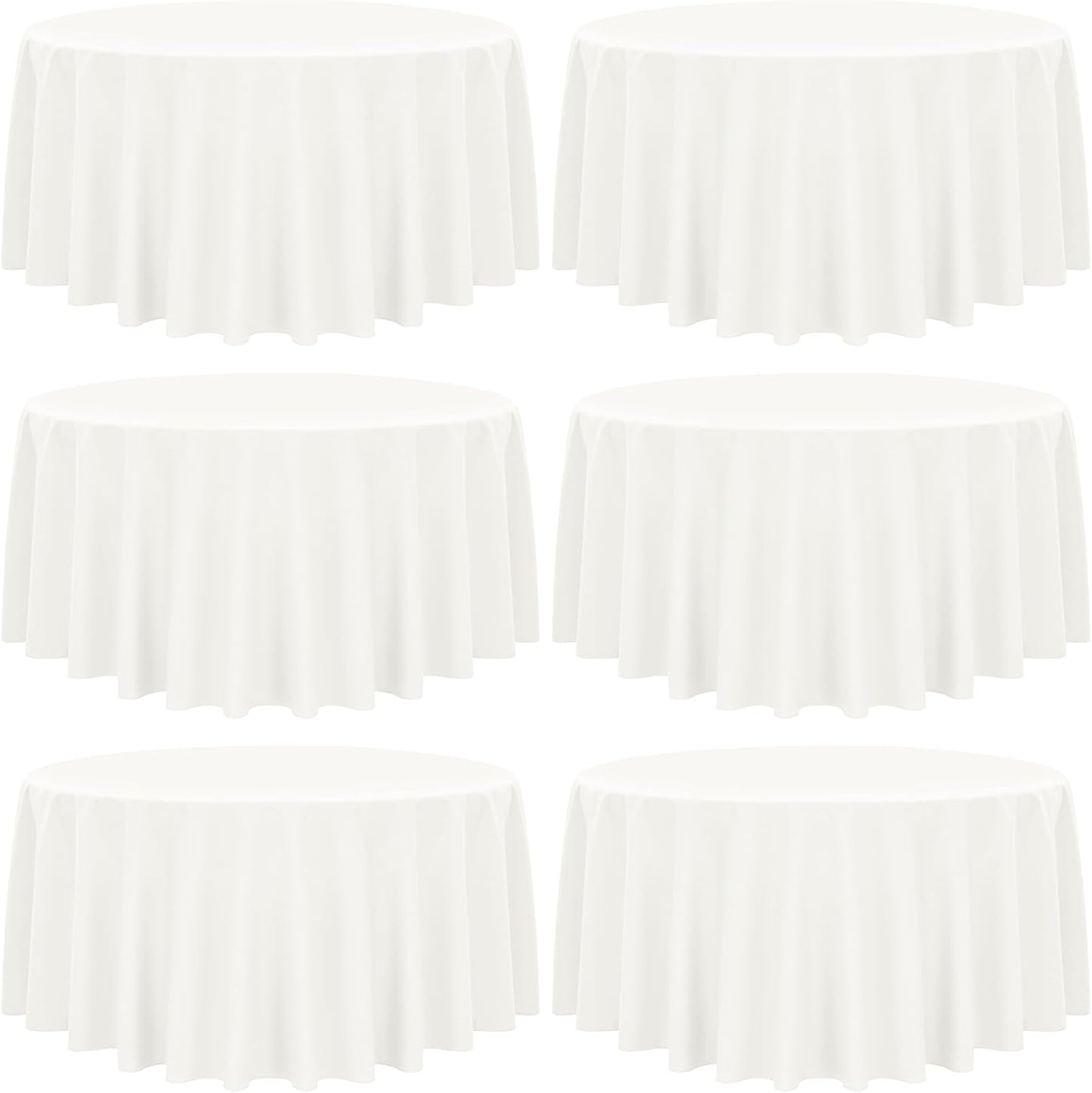 Ivory Round Tablecloths 90 Inch for Weddings and Parties
