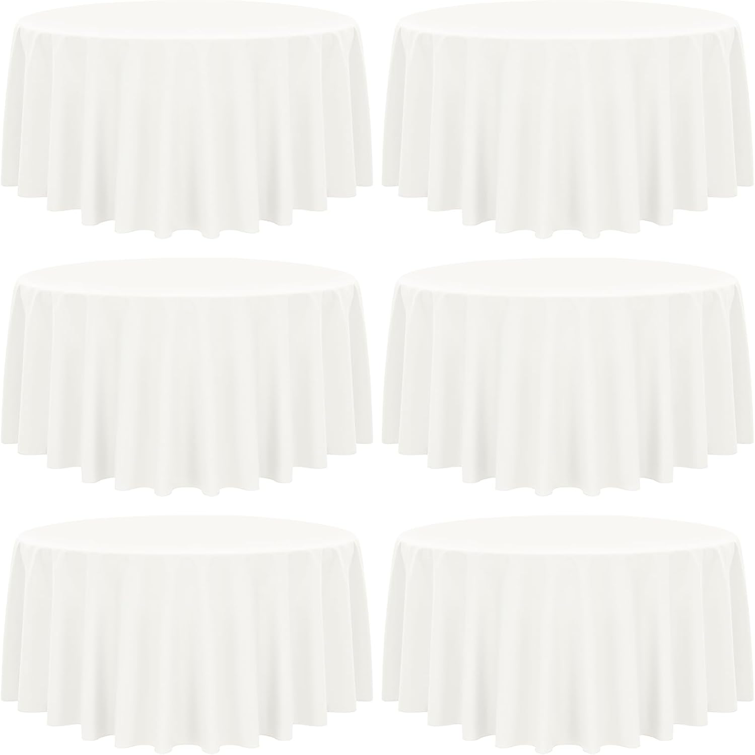 Ivory Round Tablecloths 90 Inch for Weddings and Parties