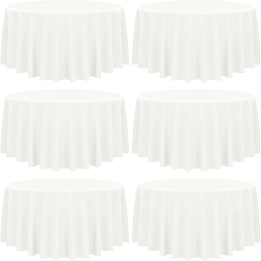 Ivory Round Tablecloths 90 Inch for Weddings and Parties