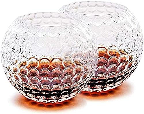 Handmade Golf Whiskey Glasses - Durable & Fun - 10oz - Gemsho Glass