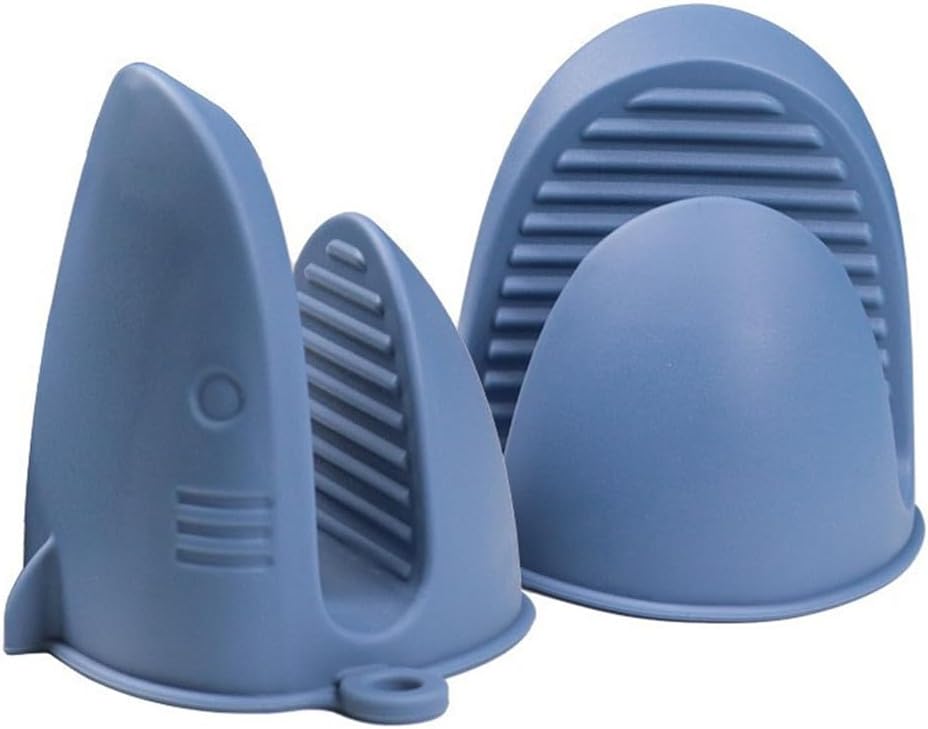 Blue Silicone Mini Oven Gloves: Heat Resistant Kitchen Essential