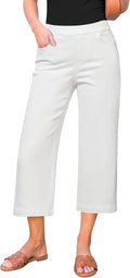 GRAPENT Capri Jeans for Women Wide Leg High Waisted - Casual Chic Fit
