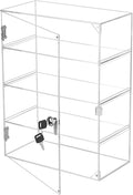 Choowin Acrylic Display Case with Lock - 4 Shelf Countertop Showcase