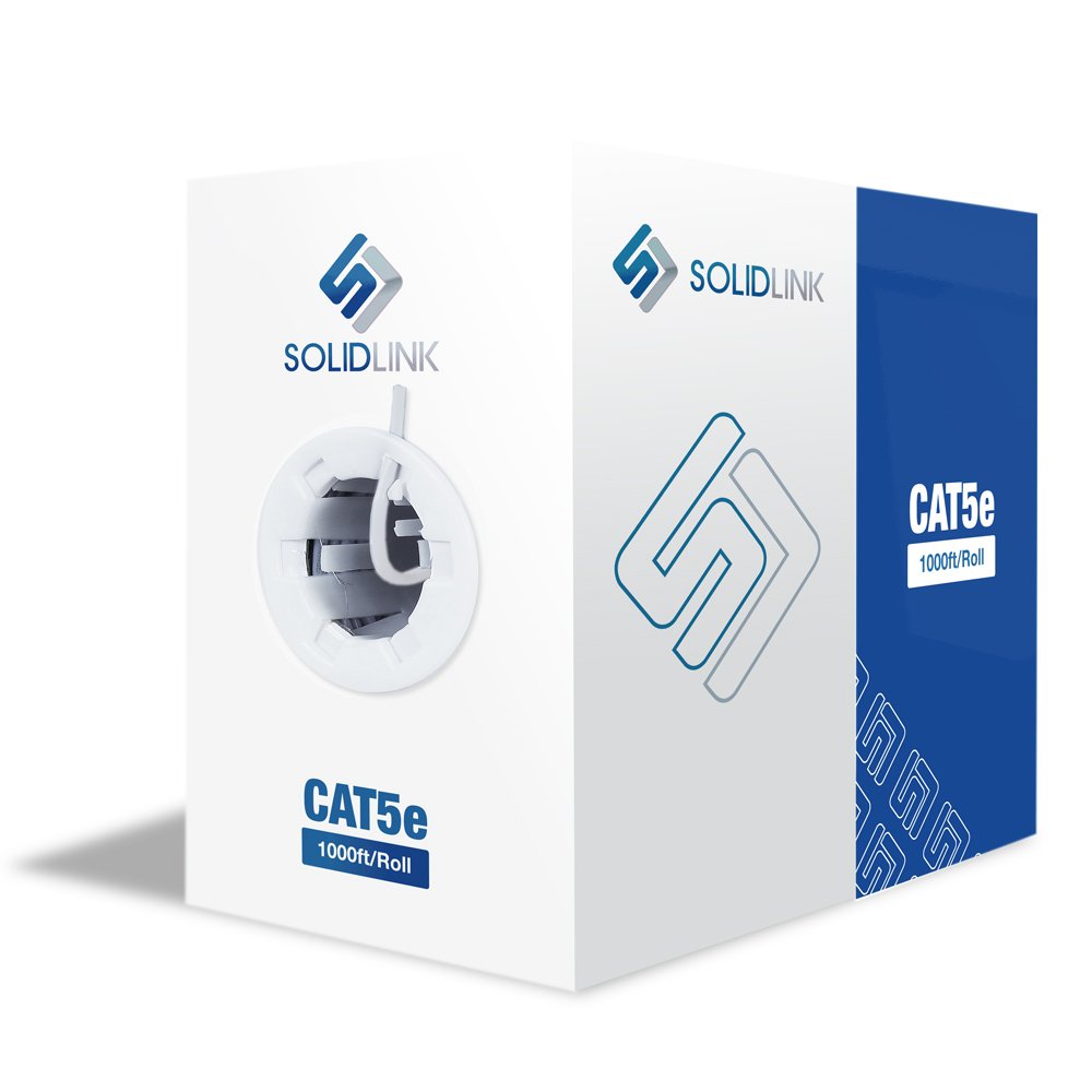 Premium 1000ft CAT5e UTP Ethernet Cable - SolidLink