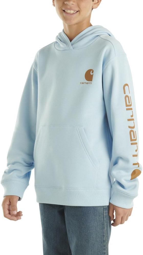 Carhartt Boys' Long Sleeve Hooded Sweatshirt for Comfort