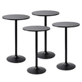 Pearington Round Bar Height Pub Table 4pk - Space-Saving Black Set