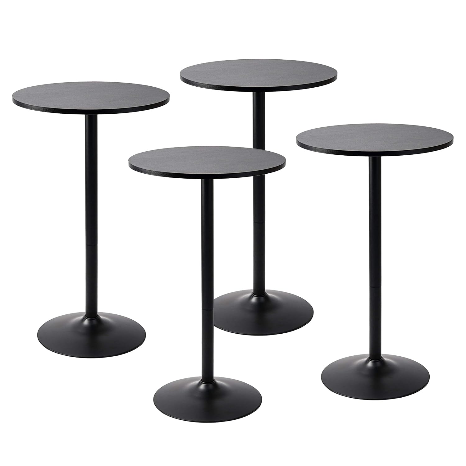 Modern 4pk Black Bar Height Pub Table Set by Pearington
