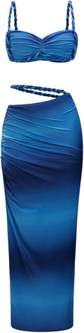Women's Two Piece Skirt Sets for Summer Beach Nights Out