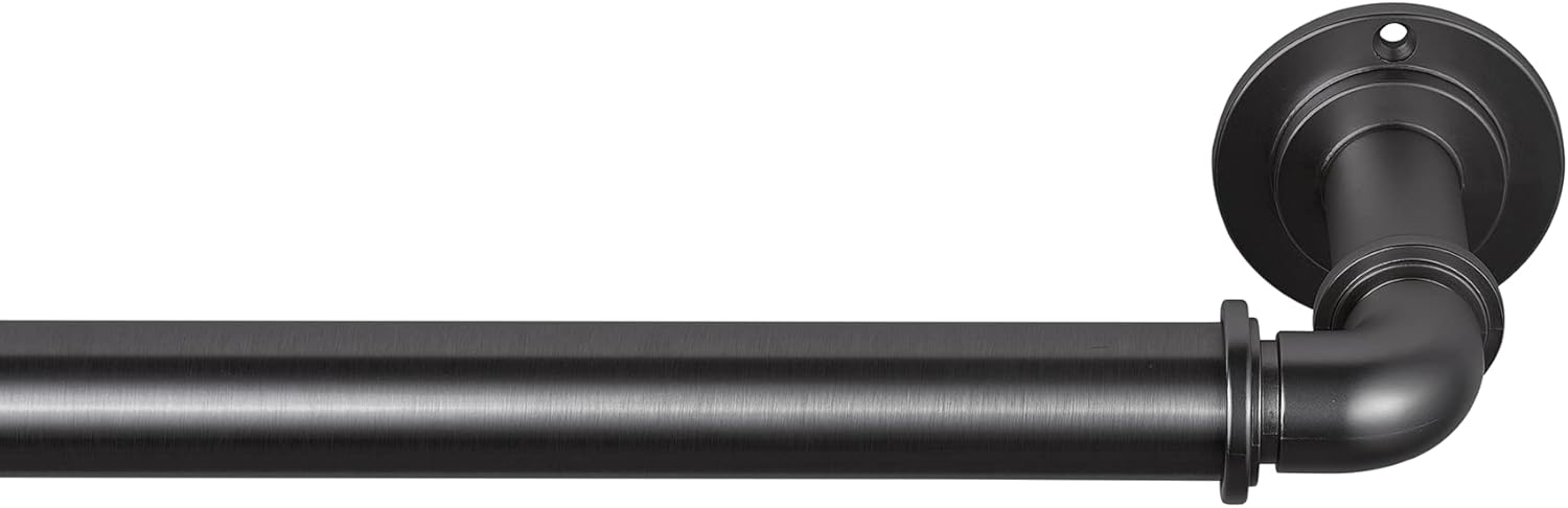 Industrial Room Darkening Curtain Rod Set for Stylish Windows