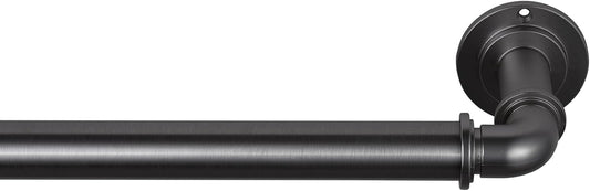 Industrial Room Darkening Curtain Rod Set for Stylish Windows
