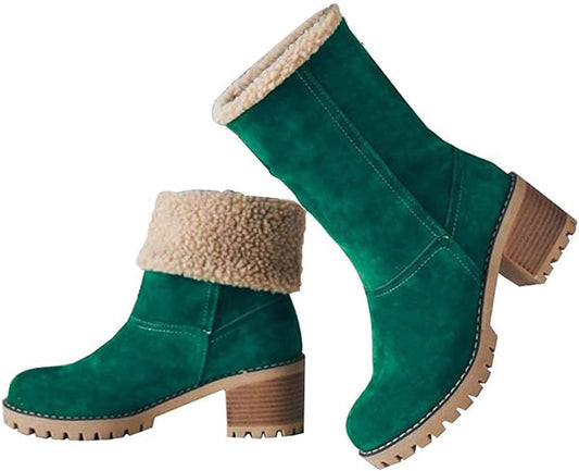 VIMISAOI Winter Boots for Women - Comfortable Slip On Ankle Shoes