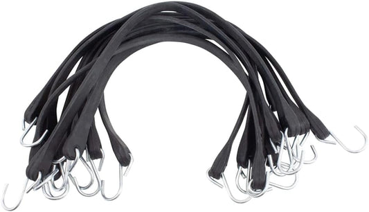 21 Inch Natural Rubber Tarp Bungee Straps for Heavy Duty Use