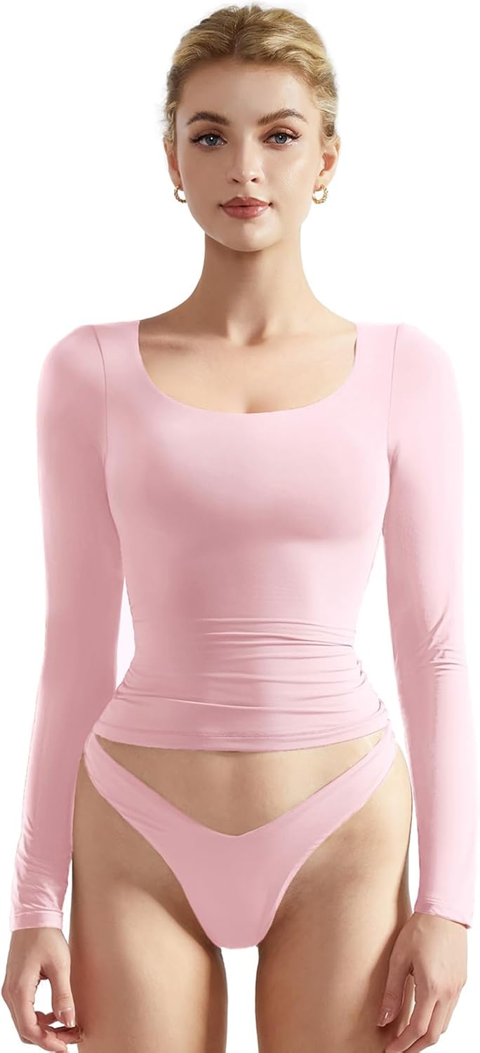 SUUKSESS Women Long Sleeve Crop Top - Soft & Stylish Tee