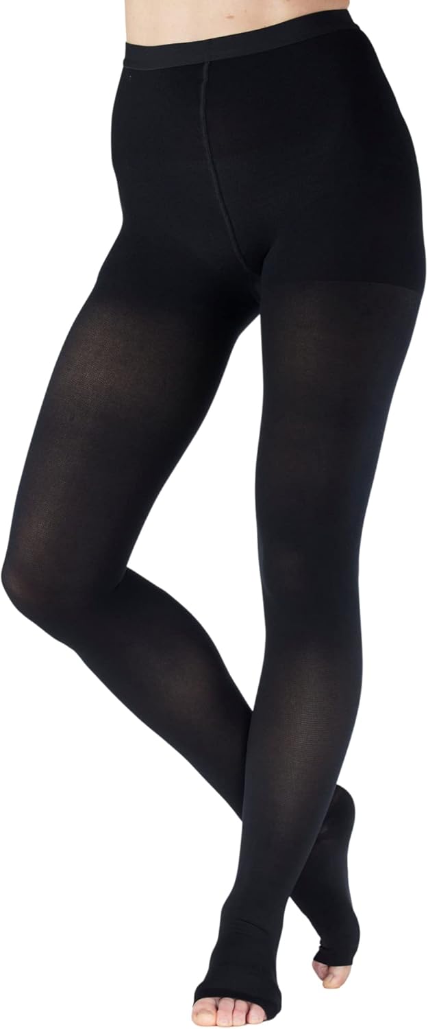 Opaque Compression Pantyhose for Women - 20-30mmHg Support