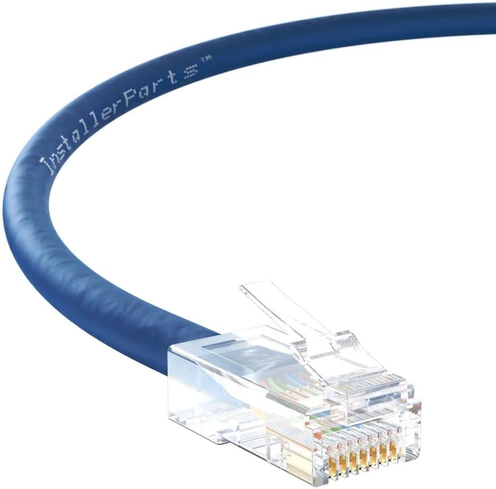 InstallerParts 25 Pack Ethernet Cable CAT6 UTP 50 FT Blue