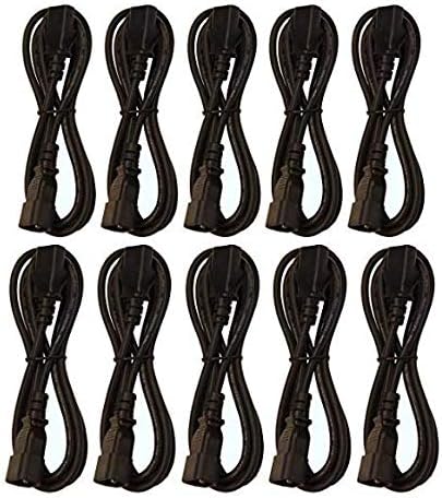 Pack of 10 6ft Foot IEC 320 NEMA C13 C14 Power Cords for Devices
