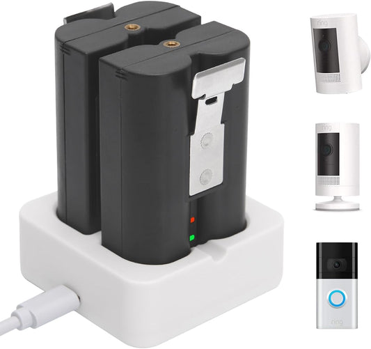 YUELAN 2-Pack 6040mAh Battery Set for Ring Devices