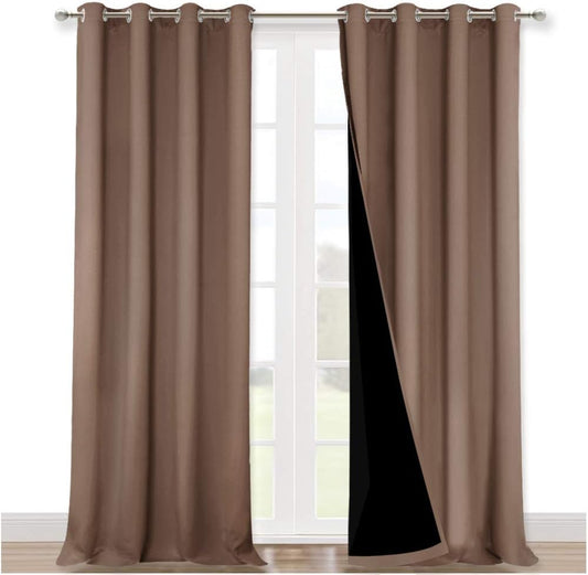 NICETOWN Cold Reducing Curtains for Large Windows, 100% Blackout