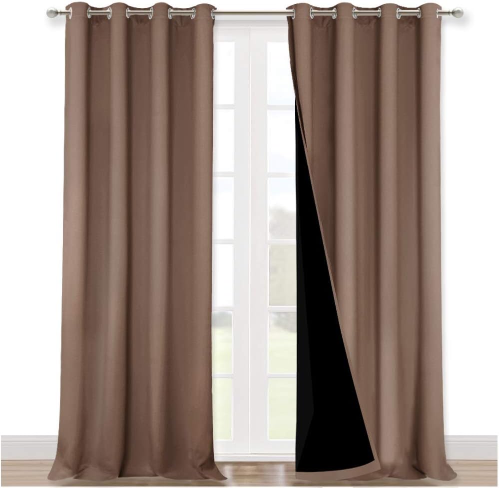 NICETOWN Blackout Curtains for Patio Door - Thermal & Noise Reducing