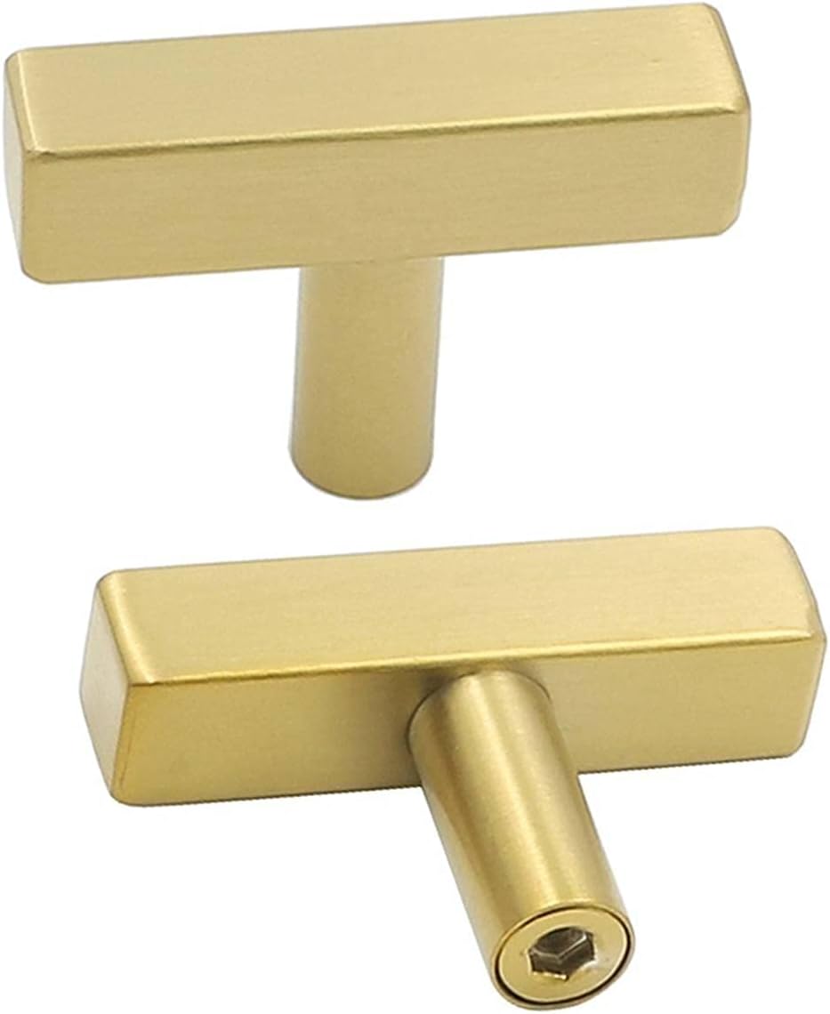 Brushed Brass Cabinet Knobs for Stylish Kitchen Hardware Upgrade