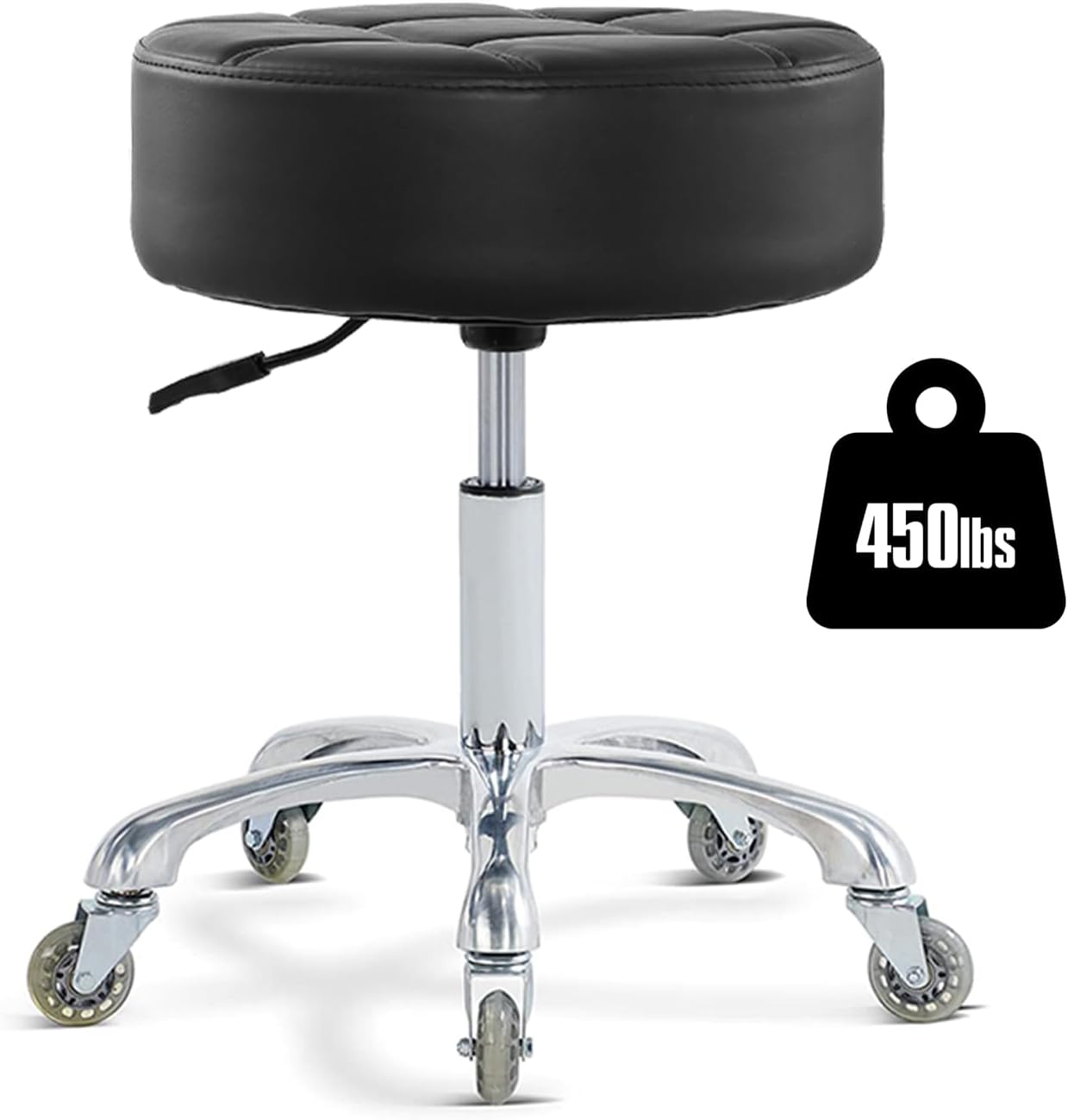 Rolling Stool with Wheels Adjustable Height for Massage and Spa