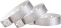 500 WristCo Silver Plastic Wristbands for Events - Secure, Extended