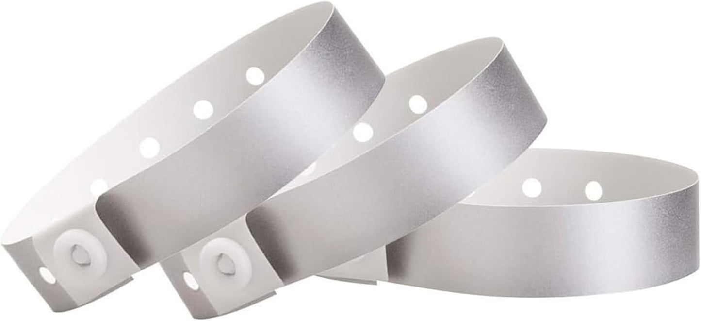 500 Durable Plastic Wristbands for Events - Secure Snap Closure