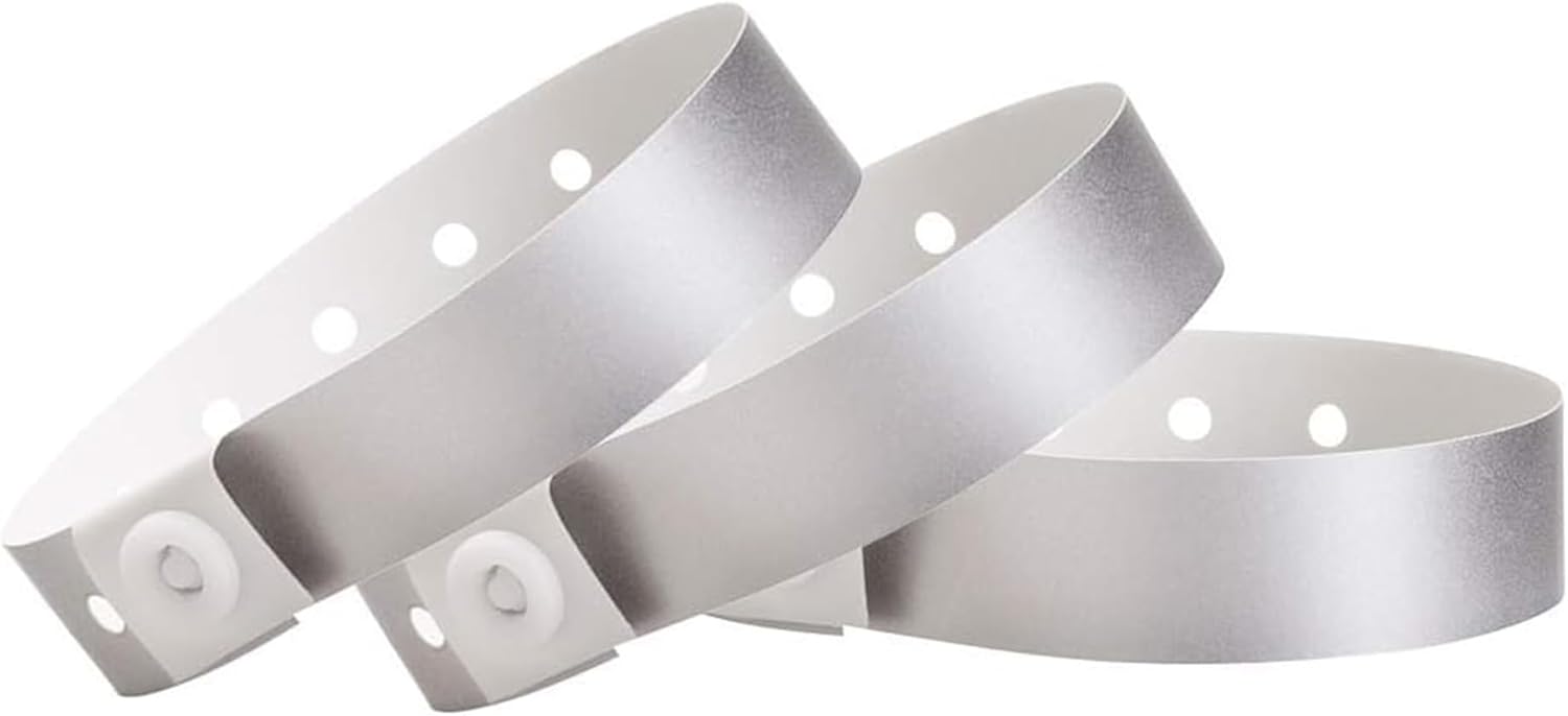 500 Durable Plastic Wristbands for Events - Secure Snap Closure