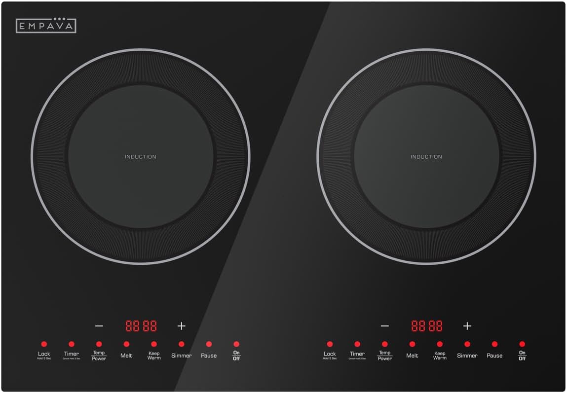 Empava Double Induction Cooktop 2 Burner for Ultimate Cooking