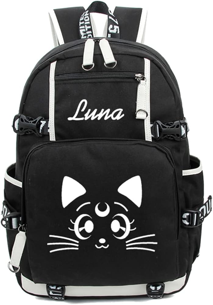Anime Luminous Backpack School Bag for Students and Laptops