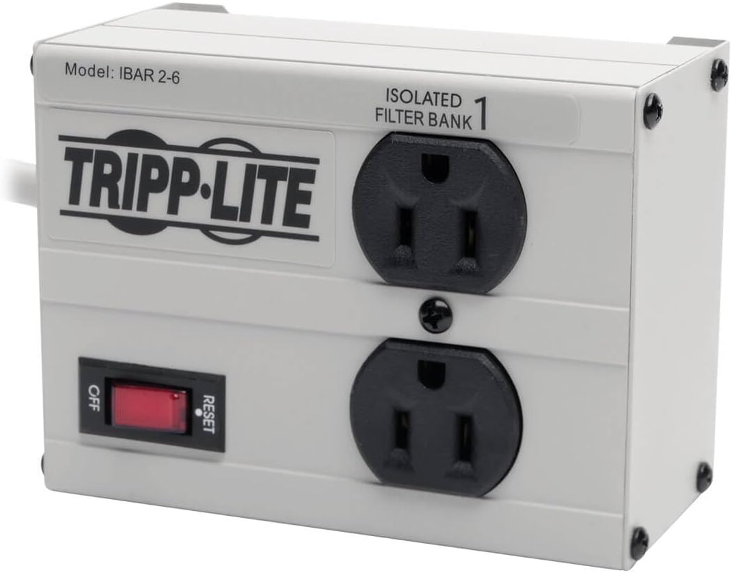 Tripp Lite IBAR2-6D: 2-Outlet Surge Protector, Lifetime Warranty
