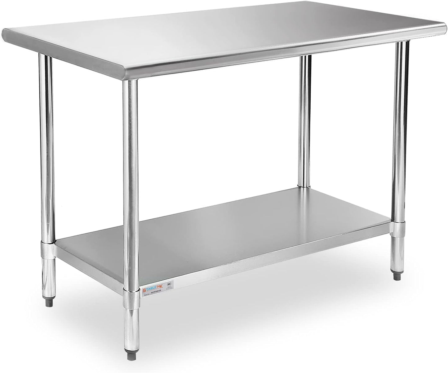 STABLEINK NSF Stainless Steel Prep Table for Commercial Use